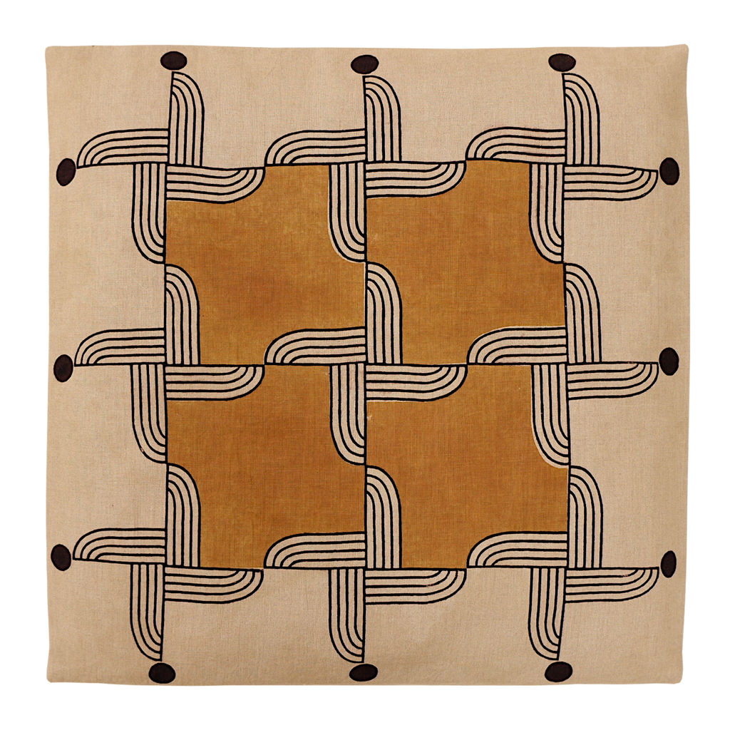 Windmill floor cushion/ ochre