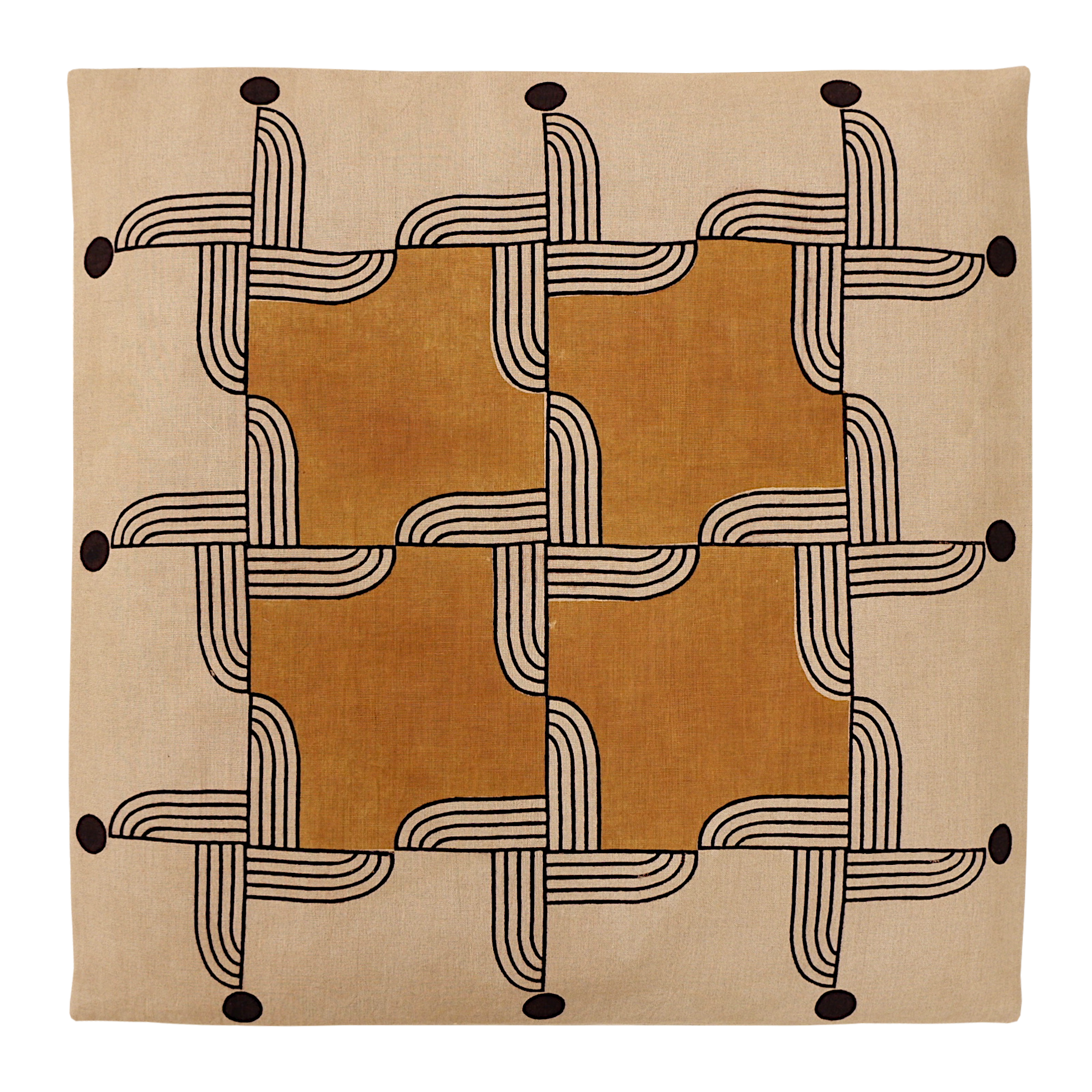 Windmill floor cushion/ ochre